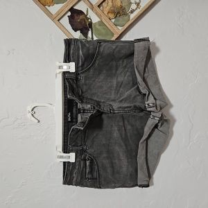 BDG black denim shorts